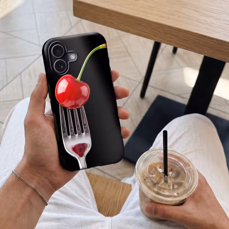 Telefoonhoesje Toughcase - Rode kers - Vork — 4