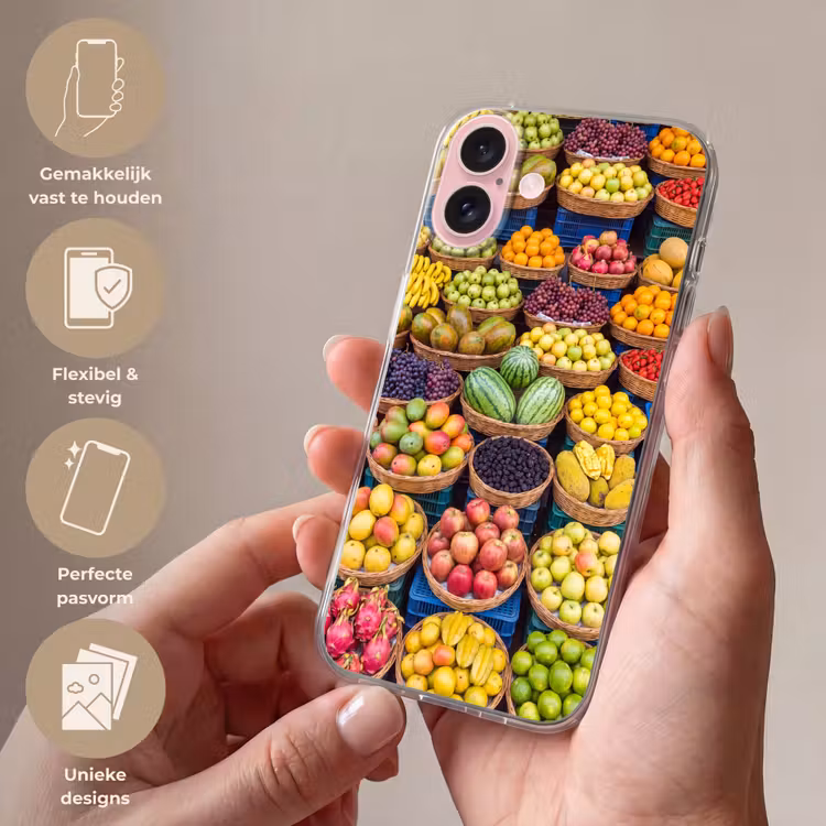 Telefoonhoesje - Fruit - Markt - Kleurrijk — 4