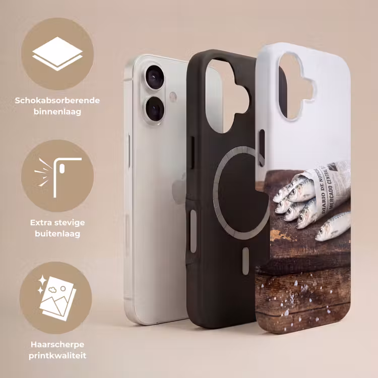 Telefoonhoesje Toughcase - Sardientje - krant - snijplank — 3