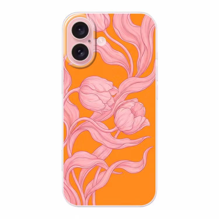 Telefoonhoesje - Roze bloemen - Modern — 1