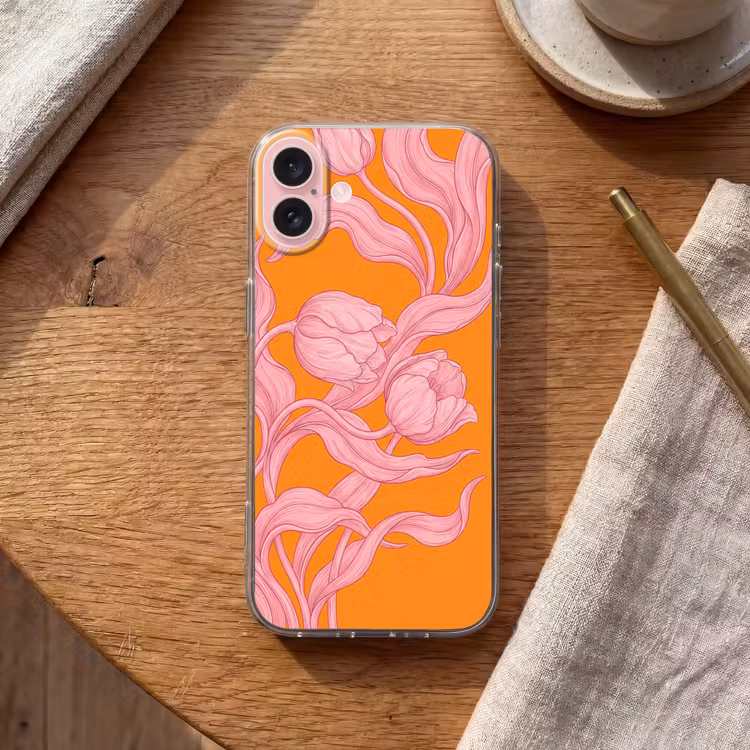 Telefoonhoesje - Roze bloemen - Modern — 2