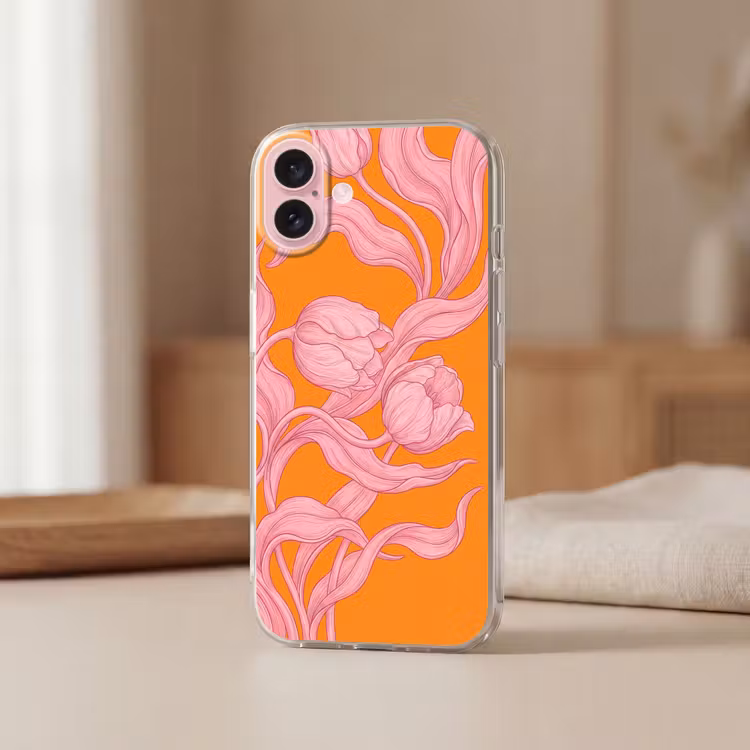 Telefoonhoesje - Roze bloemen - Modern — 3