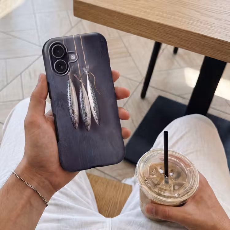Telefoonhoesje Toughcase - Drie vissen - Touw — 4