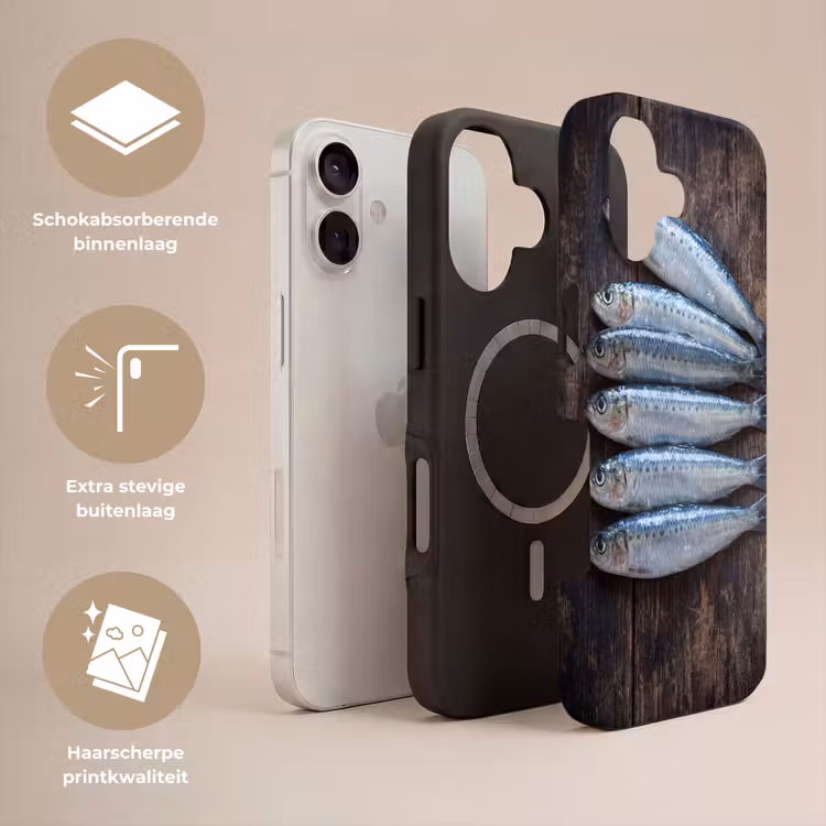 Telefoonhoesje Toughcase - Vis - Hout - Eten — 3