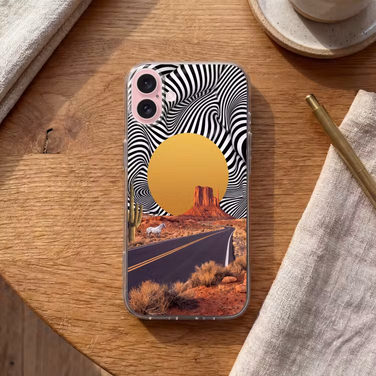 Telefoonhoesje - Paard - Woestijn - Natuur — 2