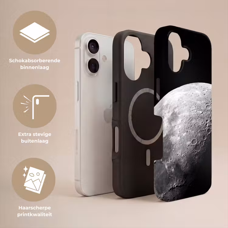 Telefoonhoesje Toughcase - Maan - Kraters - Ruimte — 3
