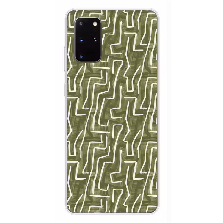 Telefoonhoesje - Groen - Abstract - Penseelstreken - Patroon — 4
