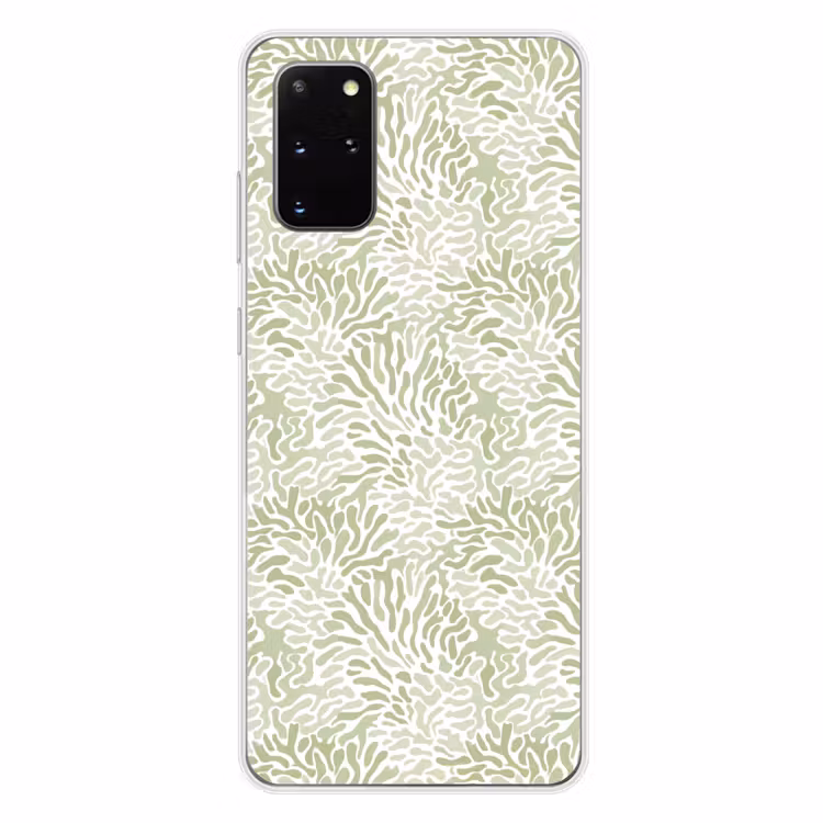 Telefoonhoesje - Saliegroen - Abstract - Organisch - Koraal - Patroon — 4