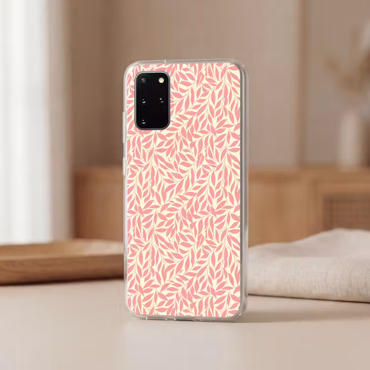 Telefoonhoesje - Roze - Bladeren - Dynamisch - Patroon — 3