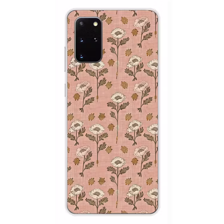 Telefoonhoesje - Roze - Bloemen - Vintage - Textuur — 4