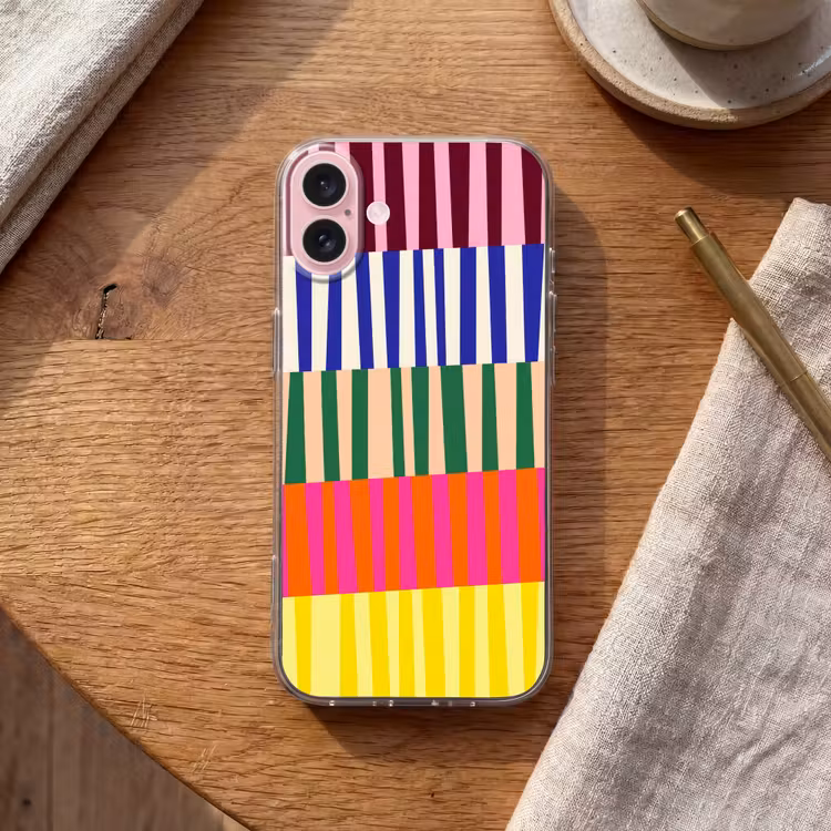 Telefoonhoesje - Patroon - Strepen - Abstract - Modern - Kleurrijk — 2