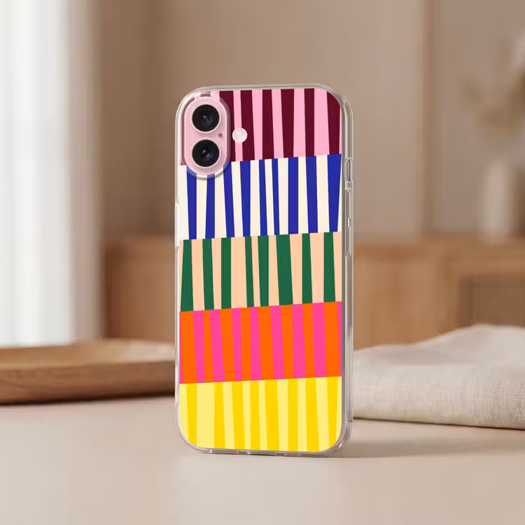 Telefoonhoesje - Patroon - Strepen - Abstract - Modern - Kleurrijk — 3