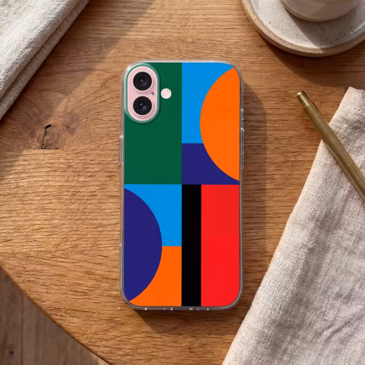 Telefoonhoesje - Geometrisch - Abstract - Vormen - Kleurrijk - Modern — 2