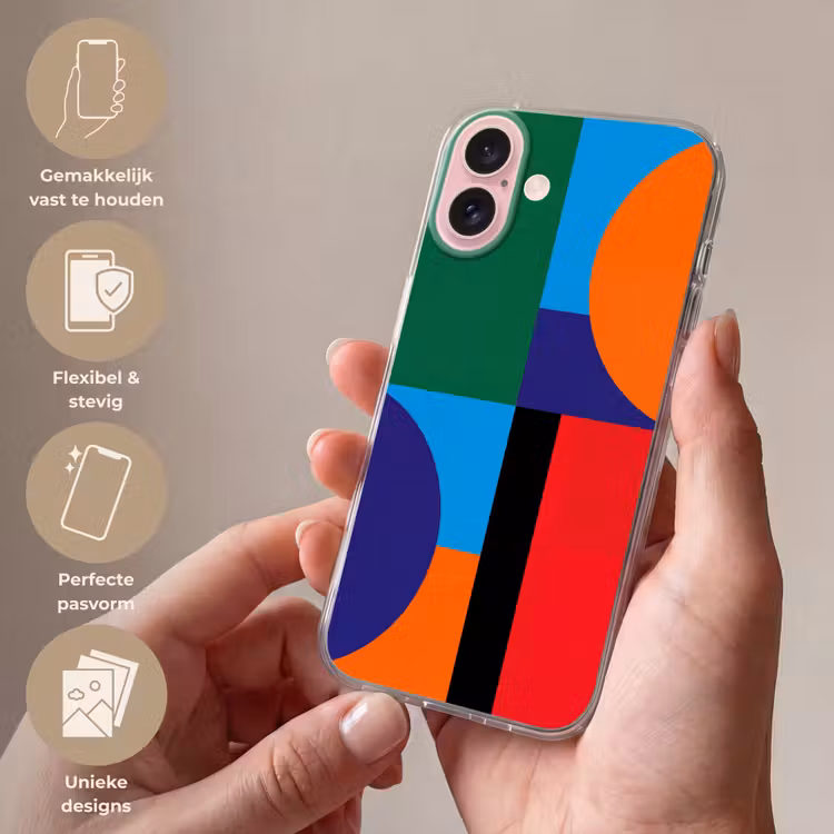 Telefoonhoesje - Geometrisch - Abstract - Vormen - Kleurrijk - Modern — 4