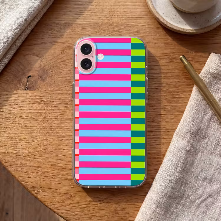 Telefoonhoesje - Patroon - Strepen - Modern - Abstract - Kleurrijk — 2