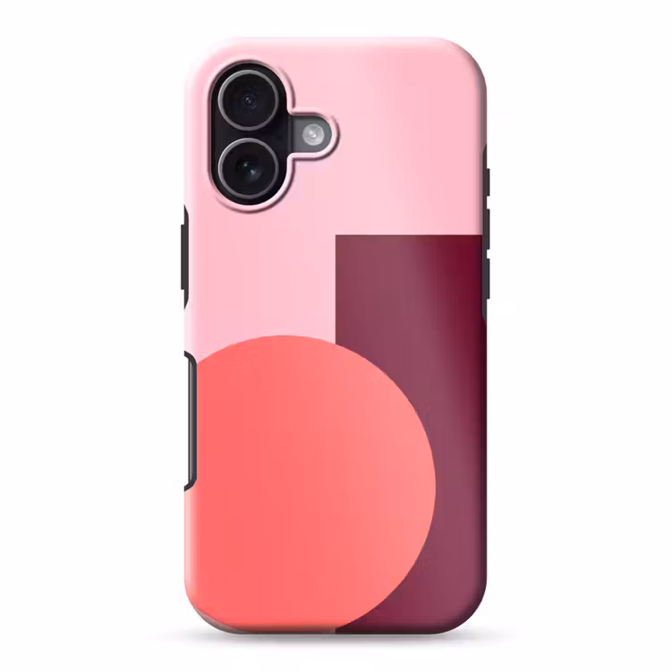 Telefoonhoesje Toughcase - Abstract - Vormen - Roze - Modern - Design — 1