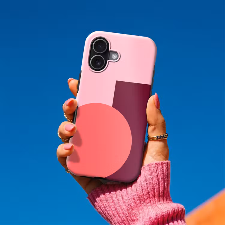 Telefoonhoesje Toughcase - Abstract - Vormen - Roze - Modern - Design — 2