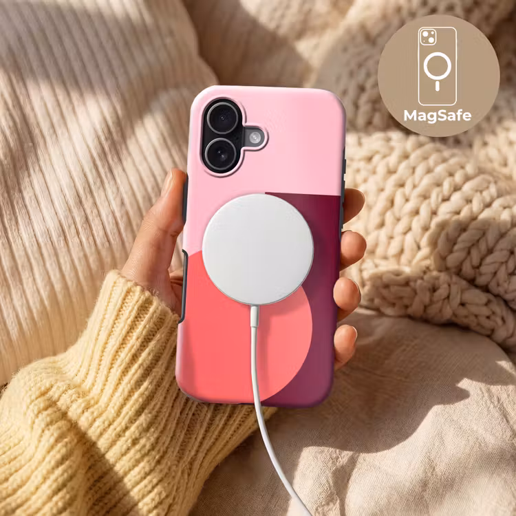 Telefoonhoesje Toughcase - Abstract - Vormen - Roze - Modern - Design — 8