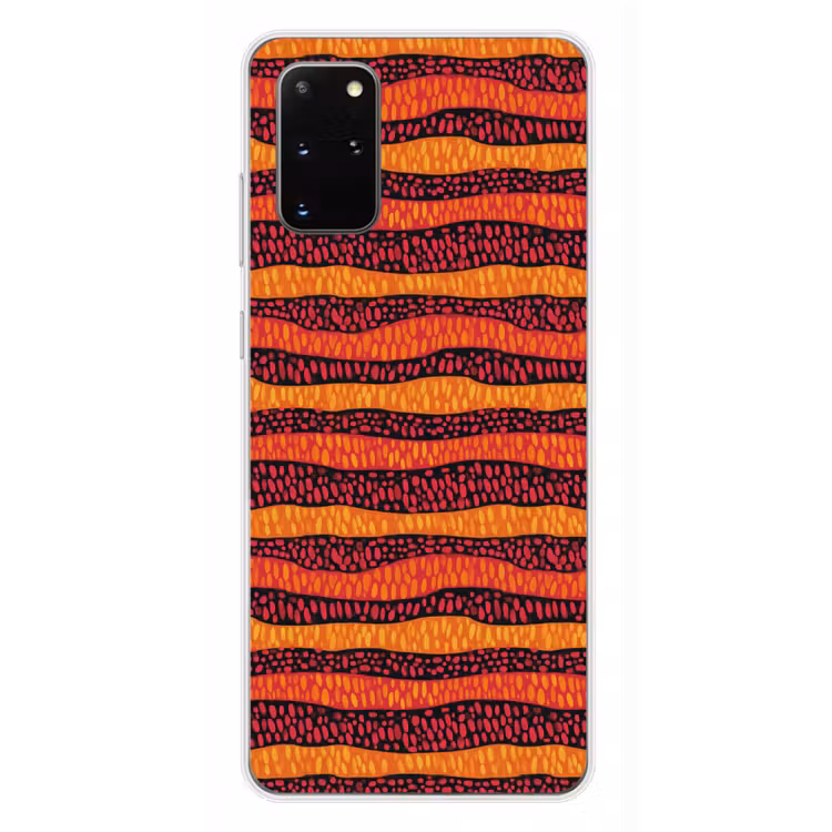 Telefoonhoesje - Oranje - Roze - Expressief - Patroon — 4