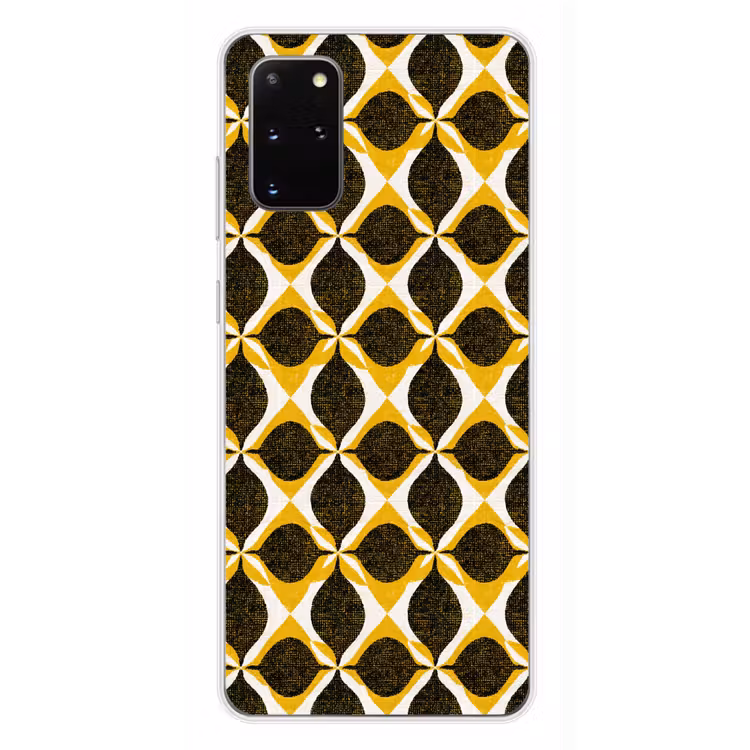 Telefoonhoesje - Geel - Zwart - Geometrisch - Retro - Textuur — 4