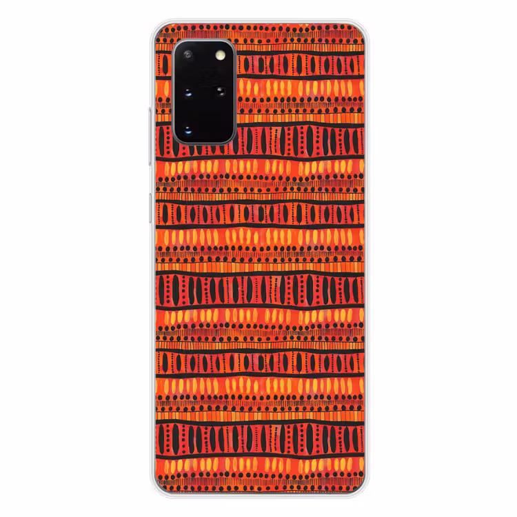 Telefoonhoesje - Rood - Oranje - Etnisch - Expressief - Patroon — 4