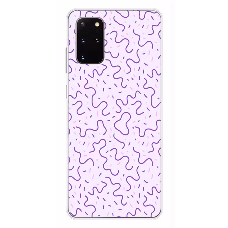 Telefoonhoesje - Paars - Abstract - Memphis - Retro - Spikkels - Patroon — 4