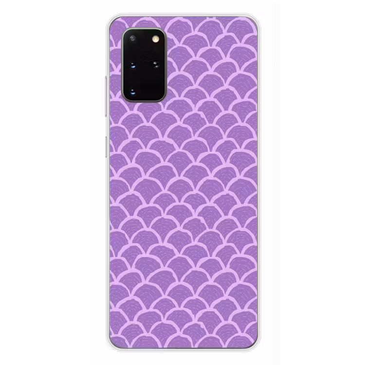 Telefoonhoesje - Paars - Schubber - Schelpen - Handgetekend - Patroon — 4