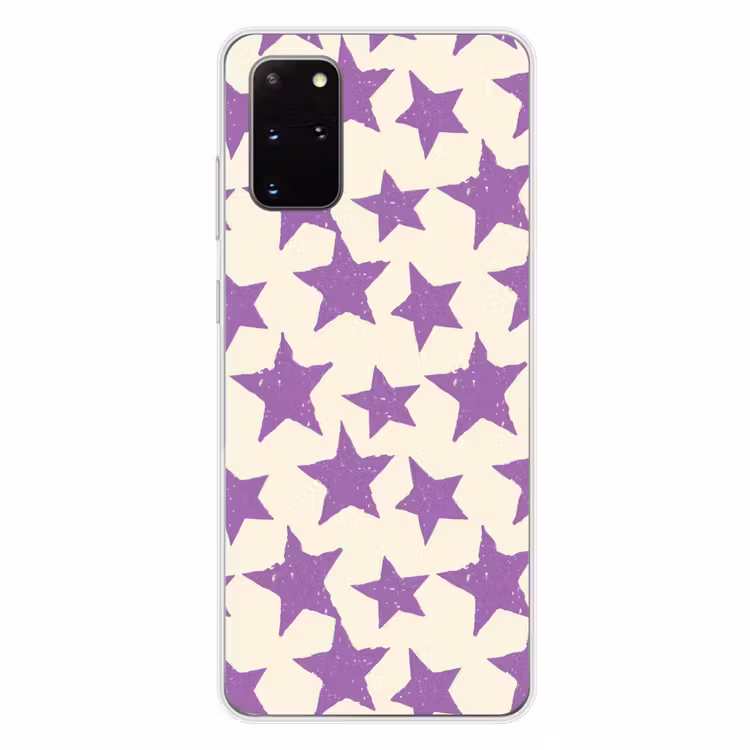 Telefoonhoesje - Paars - Geometrisch - Sterren - Stempel - Patroon — 4