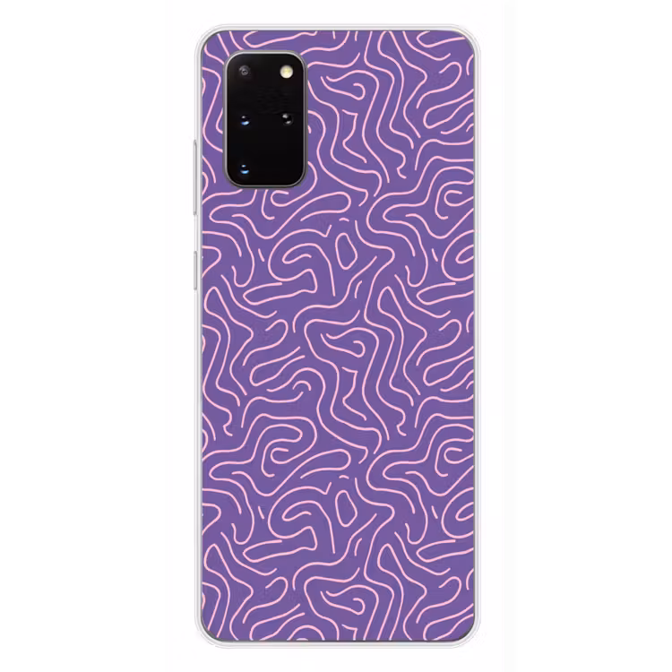 Telefoonhoesje - Paars - Roze - Abstract - Lijnen - Doolhof - Patroon — 4