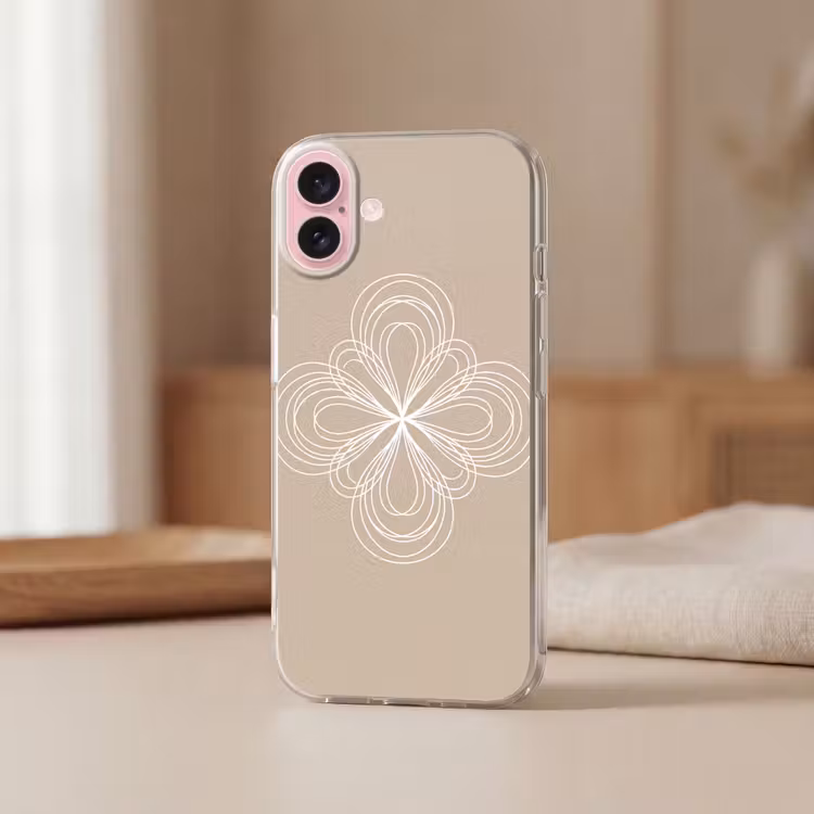 Telefoonhoesje - Patroon - Lijnen - Abstract - Minimalistisch - Beige — 3