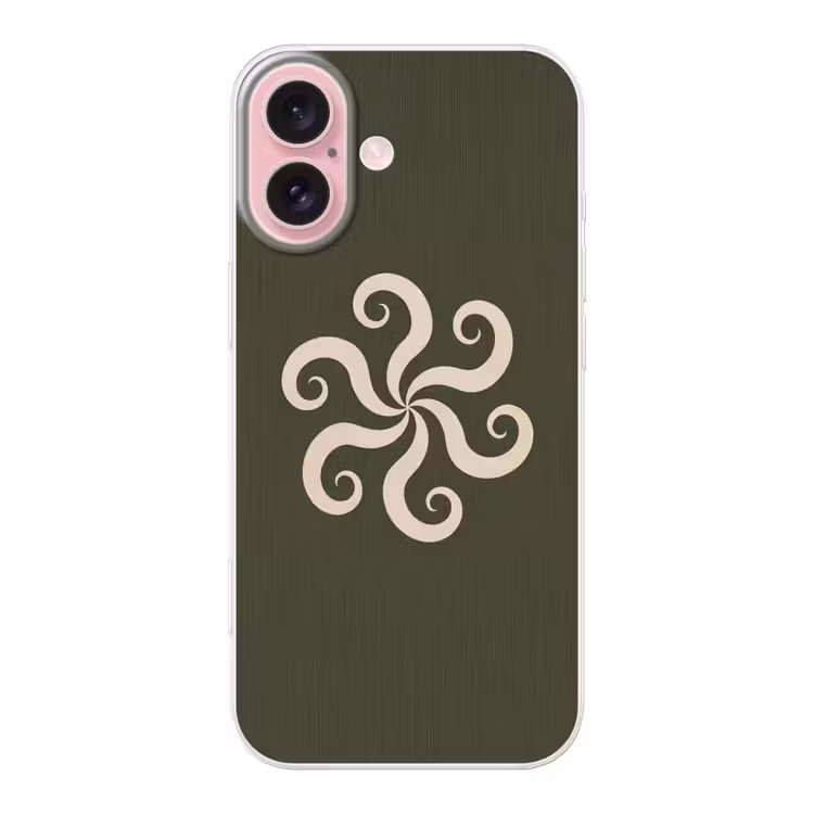 Telefoonhoesje - Patroon - Spiraal - Abstract - Modern - Groen — 1