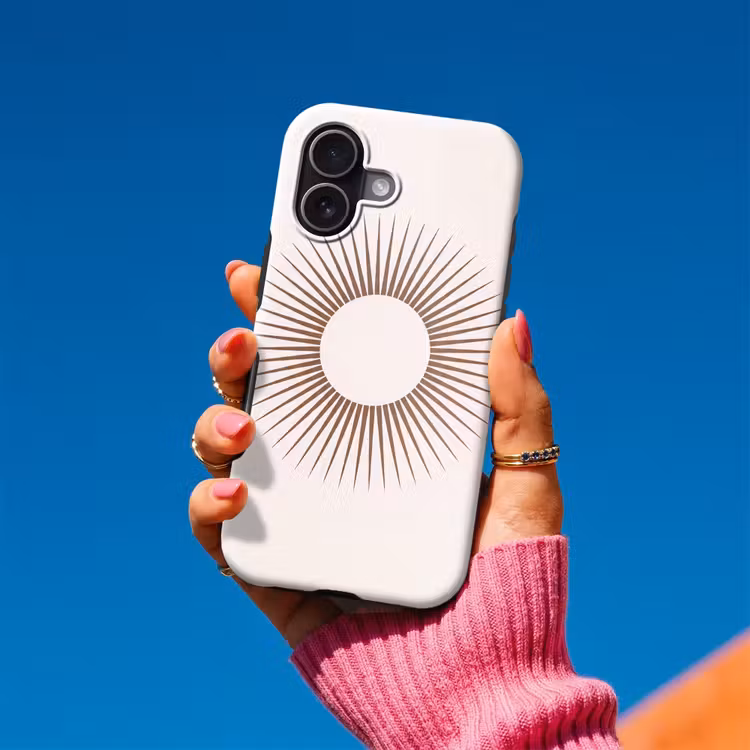 Telefoonhoesje Toughcase - Abstract - Zon - Symbool - Modern - Beige — 2