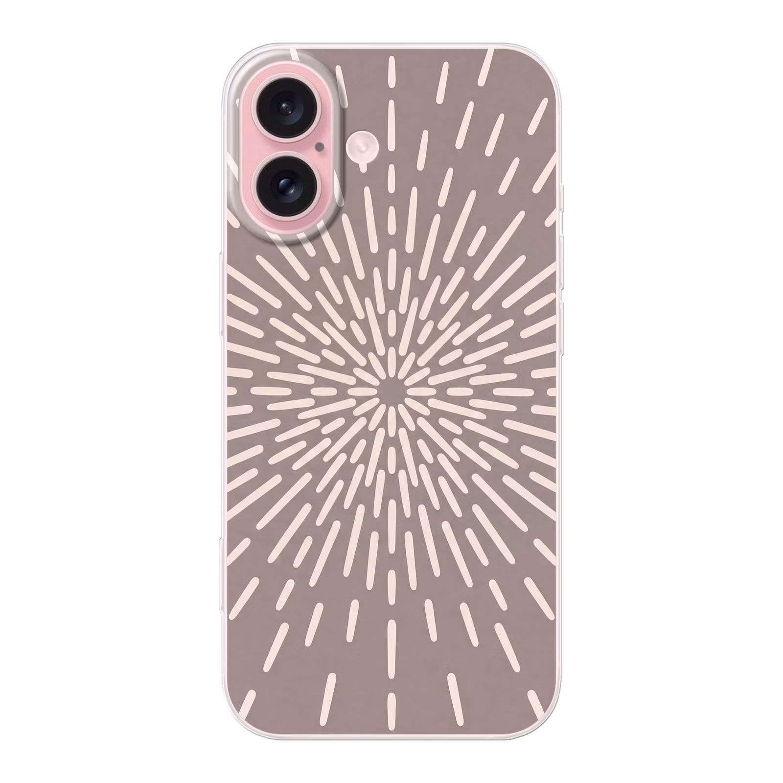 Telefoonhoesje - Patroon - Stralen - Abstract - Modern - Grijs — 1