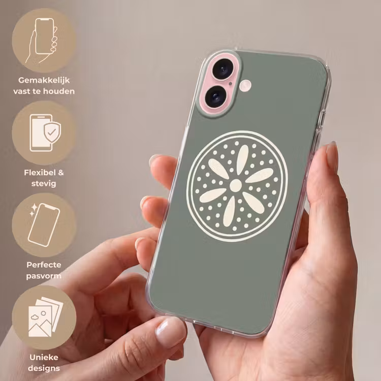 Telefoonhoesje - Patroon - Cirkel - Abstract - Groen - Decoratie — 4
