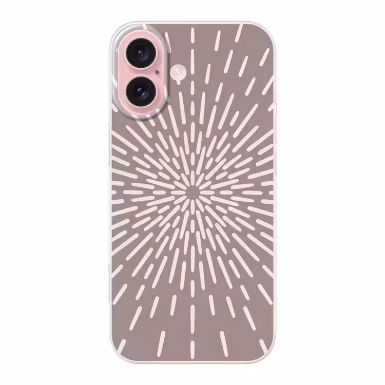 Telefoonhoesje - Patroon - Stralen - Abstract - Modern - Grijs — 1