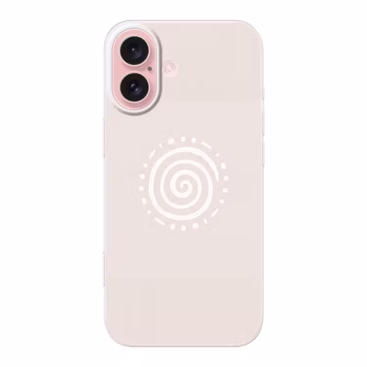 Telefoonhoesje - Symbool - Spiraal - Abstract - Minimalistisch - Beige — 1