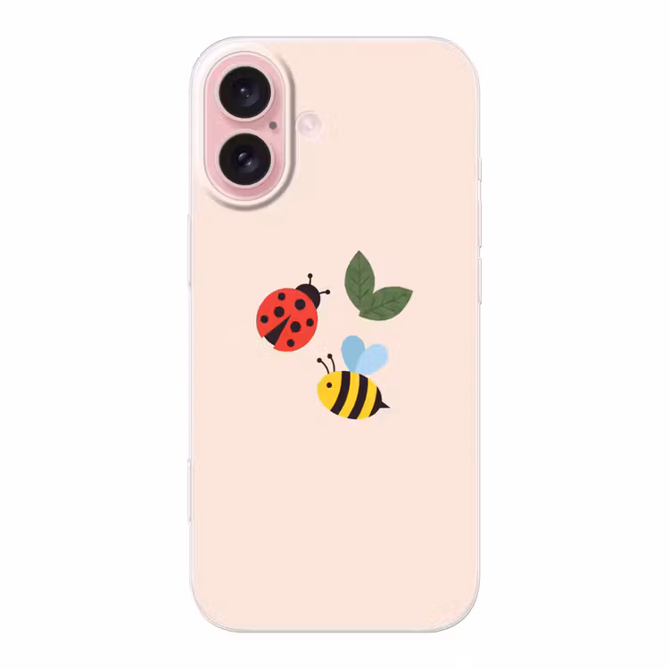Telefoonhoesje - Insect - Blad - Natuur - Speels - Illustratie — 1