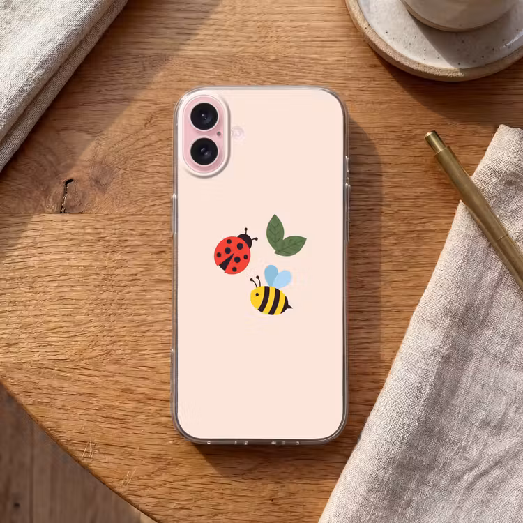 Telefoonhoesje - Insect - Blad - Natuur - Speels - Illustratie — 2