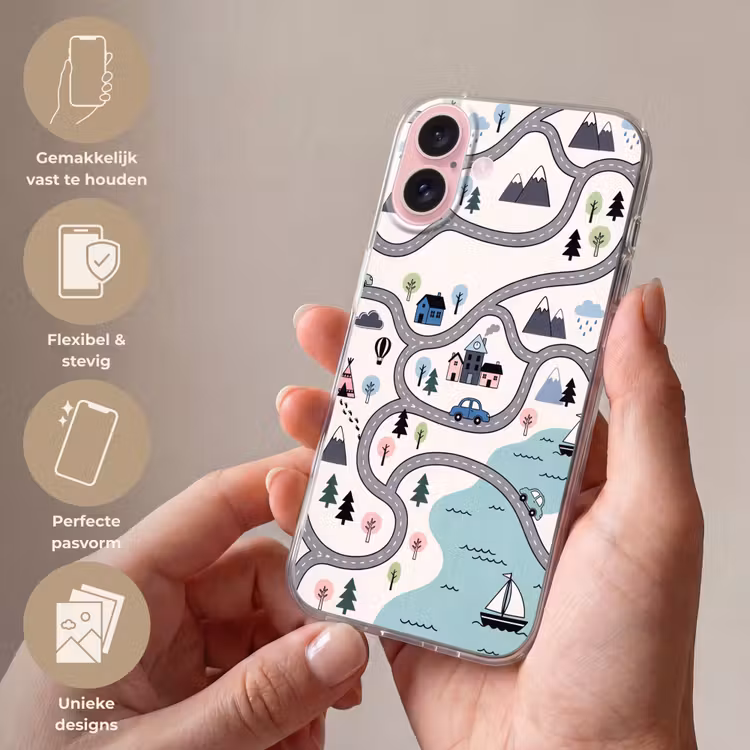 Telefoonhoesje - Kaart - Stad - Kindvriendelijk — 4