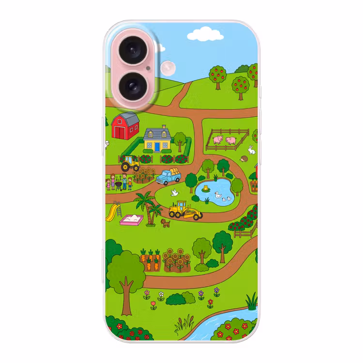 Telefoonhoesje - Platteland - Dieren - Cartoon — 1