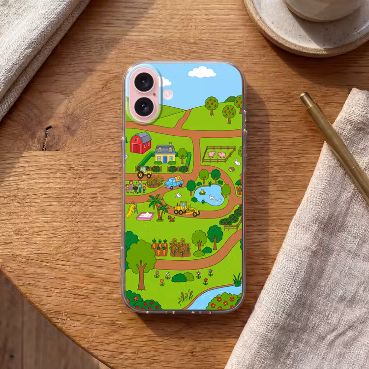 Telefoonhoesje - Platteland - Dieren - Cartoon — 2