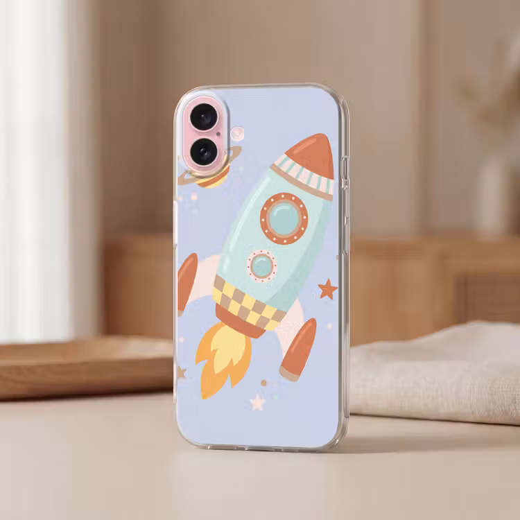 Telefoonhoesje - Raket - Ruimte - Planeet - Illustratie — 3