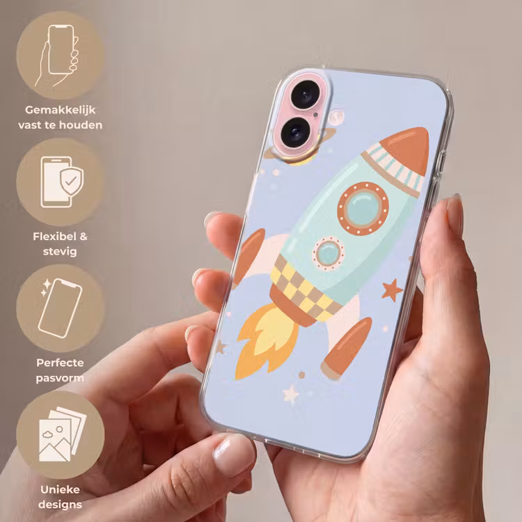Telefoonhoesje - Raket - Ruimte - Planeet - Illustratie — 4