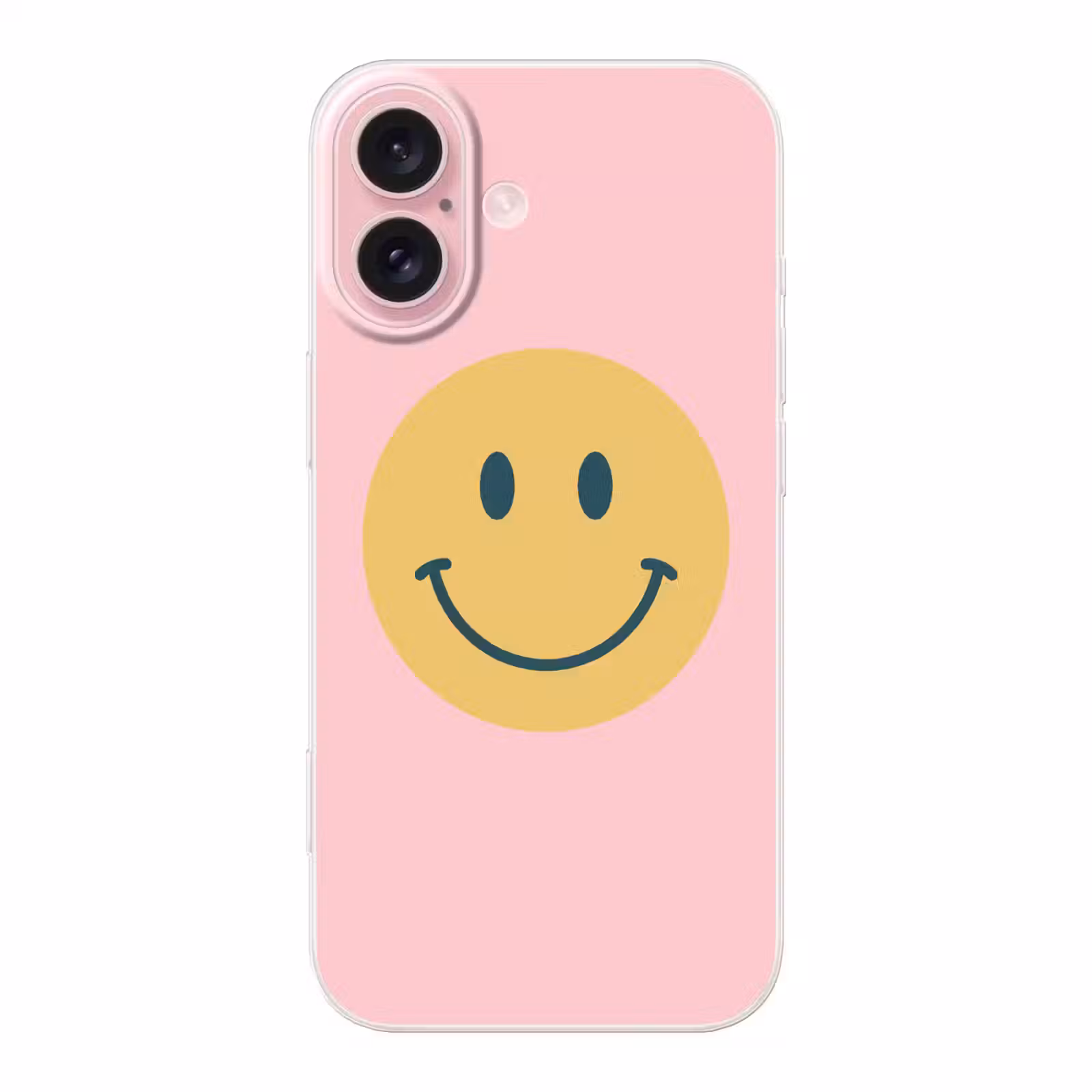 Telefoonhoesje - Smiley - Geel - Roze - Symbool - Minimalistisch — 1