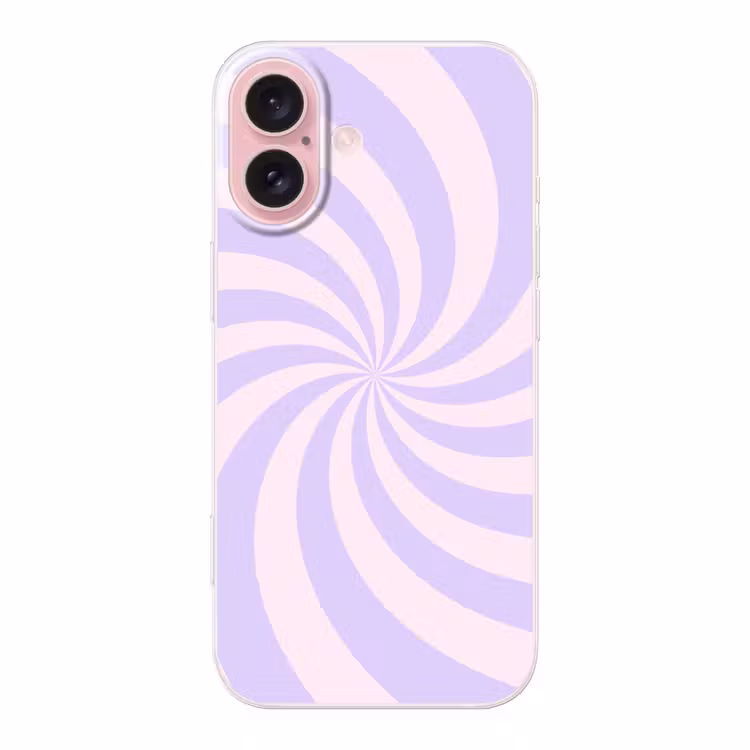 Telefoonhoesje - Patroon - Spiraal - Abstract - Modern - Paars-Roze — 1