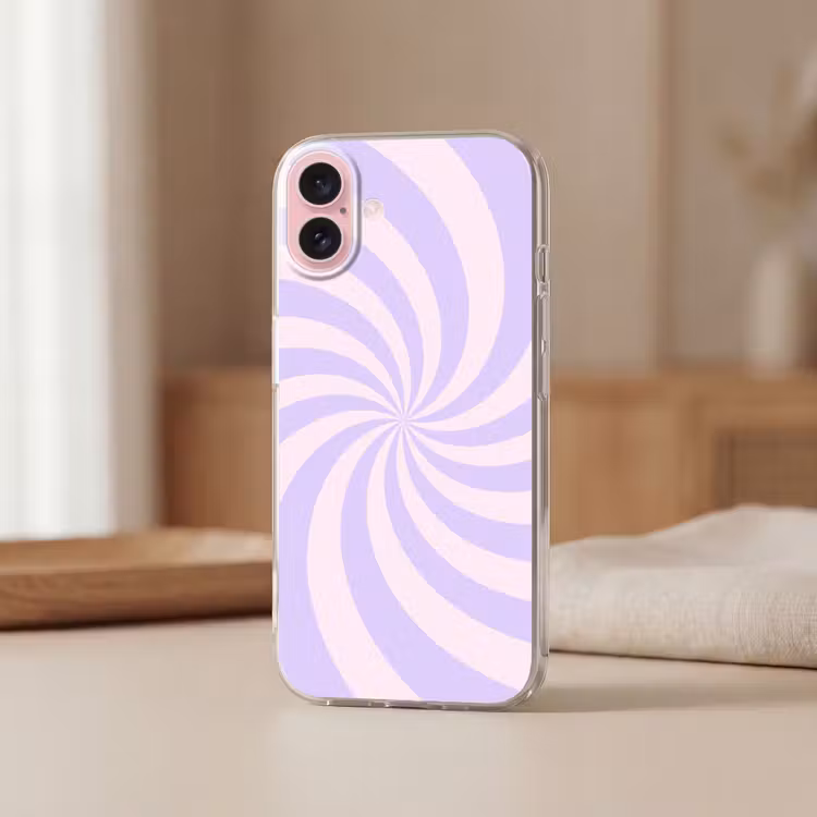Telefoonhoesje - Patroon - Spiraal - Abstract - Modern - Paars-Roze — 3