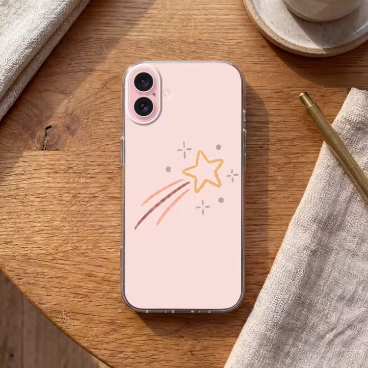 Telefoonhoesje - Ster - Vallend - Illustratie - Pastel — 2