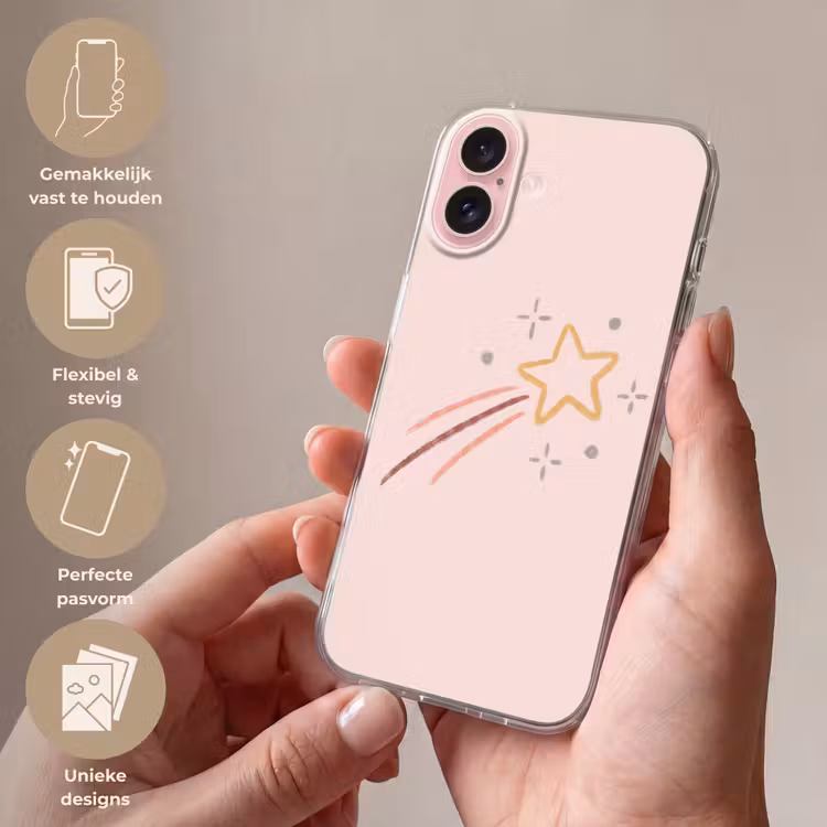 Telefoonhoesje - Ster - Vallend - Illustratie - Pastel — 4