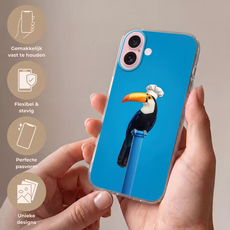 Telefoonhoesje - Tucan - Sokkel - Vogel - Koksmuts — 4