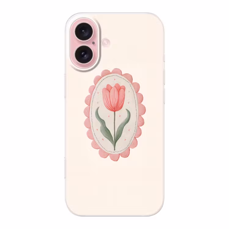 Telefoonhoesje - Tulp - Lijst - Ovaal - Illustratie — 1